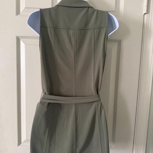 Michael Kors Sleeveless Utility Belted Tunic Top – Army Green – Size XS (NWT) - Picture 4 of 5